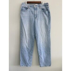 Universal Thread High Rise 90s Straight Light Wash Jeans Womens Size 14R Stretch
